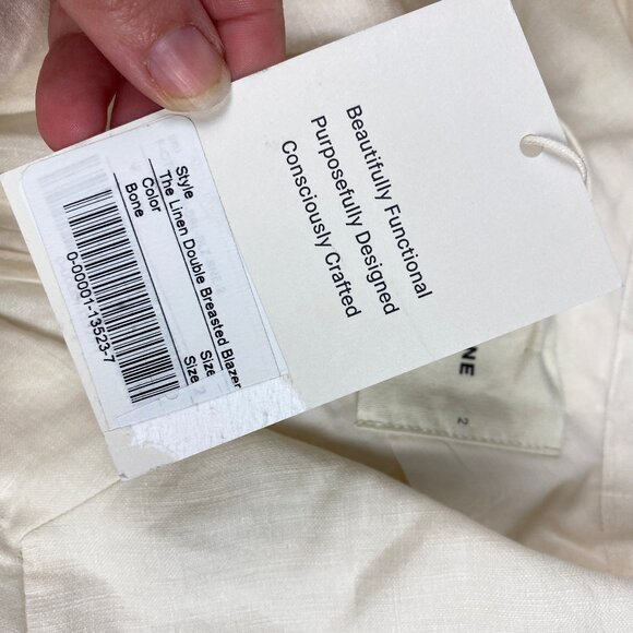 NWT Everlane The Linen Double Breasted Blazer Women's Size 2 - Picture 10 of 16